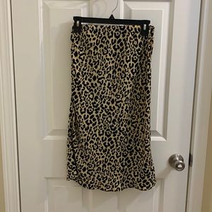 Hollister Satin Leopard Skirt